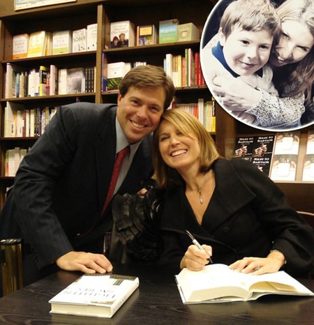 Nicole and Mark Wallace with their son Liam picture up top